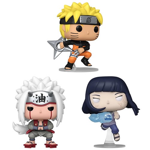 Naruto S14 Pop! Animation Assortment. Assortment is set to include:  2 Naruto Uzumaki with Kunai and Shuriken - 2 Jiraiya - 2 Hinata Hyuga.