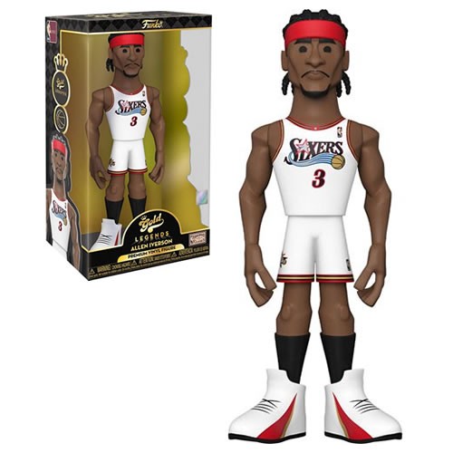 NBA Legends 12 Inch Allen Iverson (76ers) Vinyl Gold Figure
