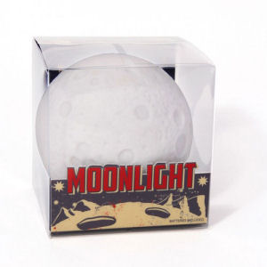 Moonlight Portable Light. Requires 3 LR44 batteries that are included. Moonlight globe measures approximately 4 Inches tall.