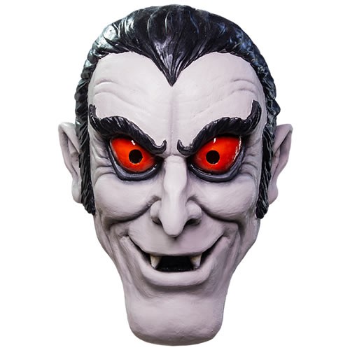 Scooby-Doo Dracula Mask. Dracula was one of the disguises worn by Big Bob Oakley in the classic episode, A Gaggle of Galloping Ghosts. Every detail of Dracula can be seen in this beautiful mask.