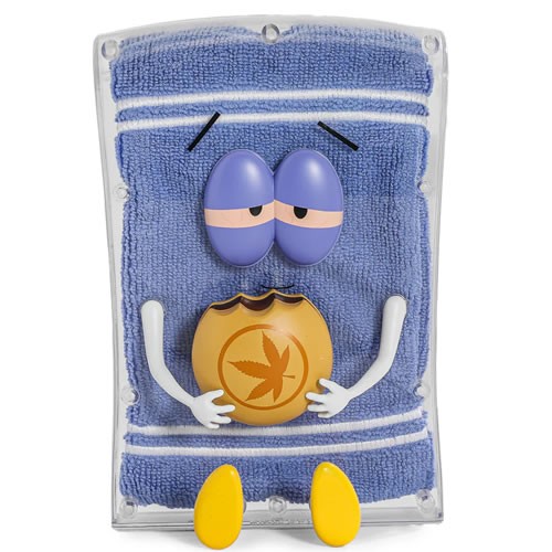 South Park Stoned Towelie with Tegridy Burger Tastes Like Sh*t Edition 8 Inch Art Figure.  Complete with a removable Tegridy Burger that pays homage to Season 23, Episode 4, this Towelie figure will help you celebrate your favorite animated 