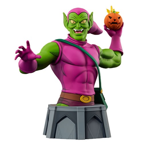 Spider-Man The Animated Series Green Goblin Mini Bust.  Limited to only 3000 pieces, it comes packaged with a numbered certificate of authenticity in a full-color window box.