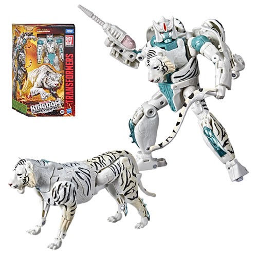 Transformers Generations Voyager Class War For Cybertron K35 Tigatron. Beast figures convert into Beast Wars-inspired beast modes and G1-inspired figures convert into G1-inspired Earth modes.
