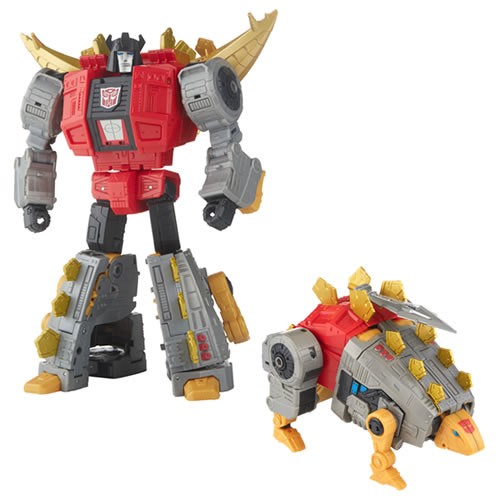 Transformers Generations Studio Series Leader Class 86-19 Dinobot Snarl Action Figure. This 8.5 inch Scale Transformers toy for 8 year old boys and girls features classic conversion between robot and stegosaurus modes in 31 steps.